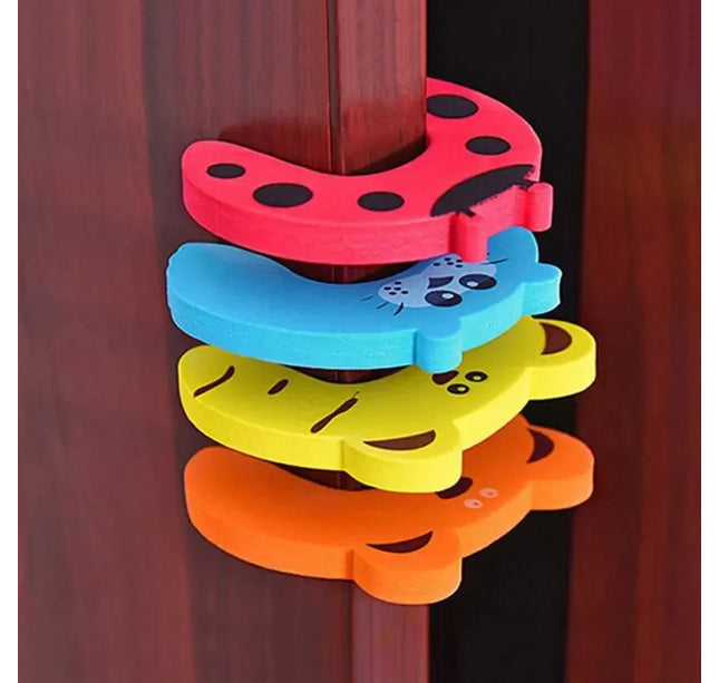 Cartoon Door Stopper – 2/5pcs Anti-Pinch Lock for Child Safety & Finger Protection