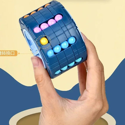 3D Cylinder Cube Toy Magical Bean Gyro Rotate Slide Puzzle Games Relieve Stress Children Educational Montessori Infant Toys Gift