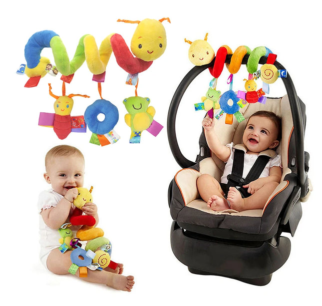 Baby Crib Hanging Rattles Toys Car Seat Toy Soft Mobiles Stroller Crib Cot Spiral Toy Pram Hanging Dolls for Babies Newborn Gift