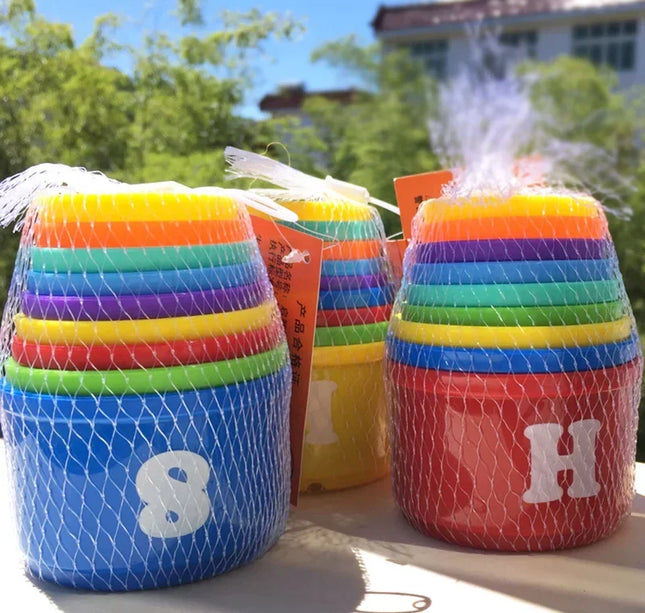 Stacking Cup Game – Educational Speed Puzzle with Numbers, Letters & Shapes for Kids
