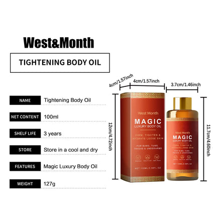 Tightening Body Oil Lifting Firming Lighten Fine Lines Improve Sagging Skin Dullness Brightening Moisturizing Nourish Skin Care