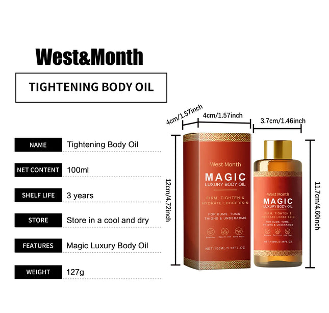 Tightening Body Oil Lifting Firming Lighten Fine Lines Improve Sagging Skin Dullness Brightening Moisturizing Nourish Skin Care