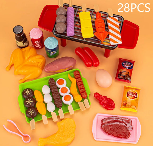 Kids Pretend Kitchen Playset – Simulation BBQ & Cooking Toys for Girls Educational Play House Fun