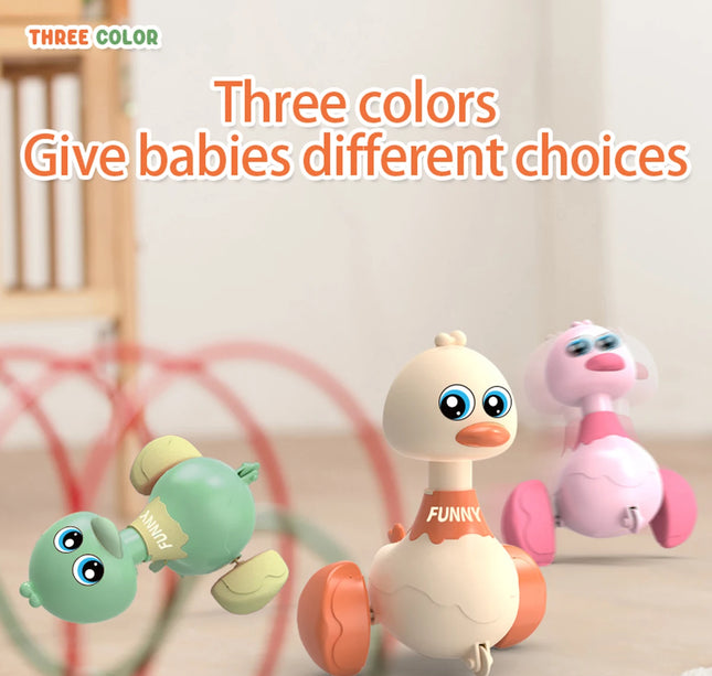 Baby Toy Swing Duck Toy Cartoon Press Vehicles Glide Animal Inertia Pull Back Cars Early Education Toys for Toddlers Boys Girls