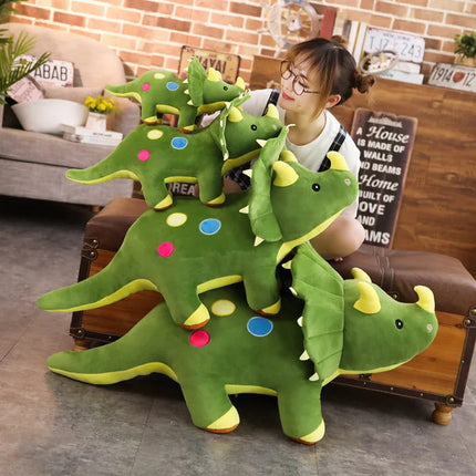 Big Dinosaur Plush Toy – Soft Triceratops & Stegosaurus Stuffed Dolls for Kids Birthday Gifts