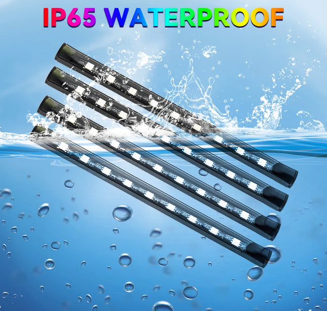 RGB Car Atmosphere Lights – LED Interior Footwell Strip with USB, Remote & Sound Control
