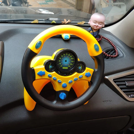 Infant Electric Steering Wheel Toy – Simulation Light & Sound Educational Vocal Toy for Stroller Play