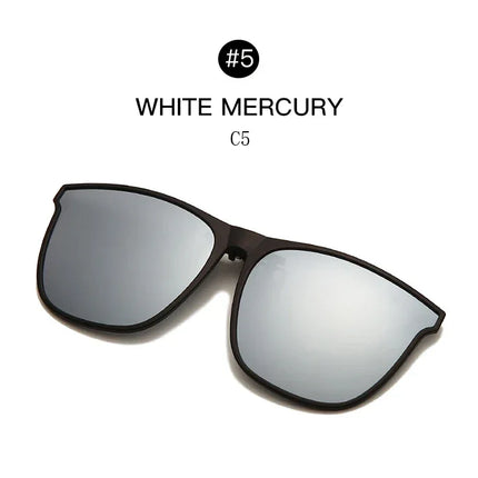 Men's Clip-On Polarized Sunglasses – Vintage Square Photochromic Night Vision Driving Glasses