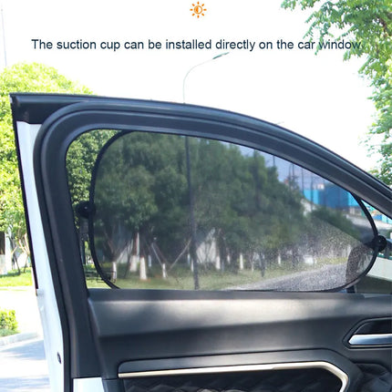 2pcs Car Window Sunshade – SEAMETAL UV Shield Curtains for Front & Rear Windows