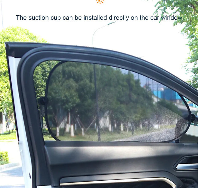 2pcs Car Window Sunshade – SEAMETAL UV Shield Curtains for Front & Rear Windows