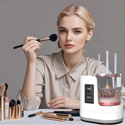 2025 New Electric Makeup Brush Cleaner Washing And Drying Set Automatic Brush Cleaning And Drying Beauty Tool Cleaning Machine.