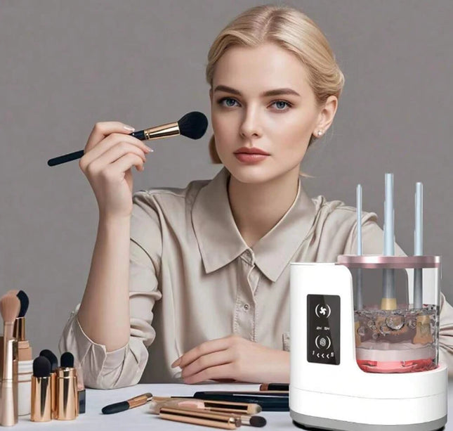 2025 New Electric Makeup Brush Cleaner Washing And Drying Set Automatic Brush Cleaning And Drying Beauty Tool Cleaning Machine.