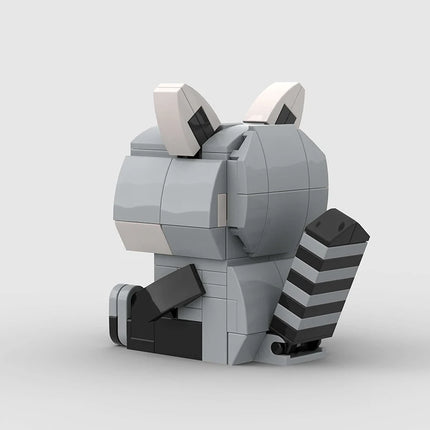 MOC Cute Animal Raccoon Building Blocks Set DIY Educational Building Blocks Araiguma Model Kids Toys Christmas Gifts Boys Girls