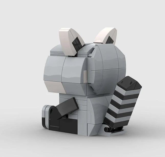 MOC Cute Animal Raccoon Building Blocks Set DIY Educational Building Blocks Araiguma Model Kids Toys Christmas Gifts Boys Girls