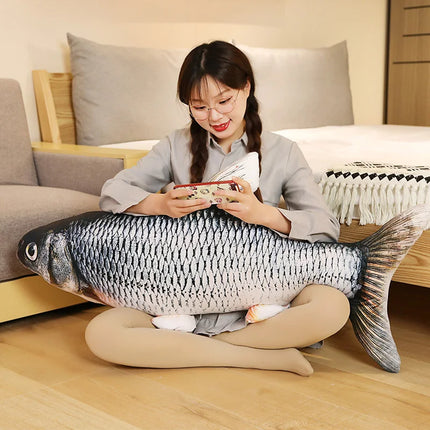 3D Goldfish Plush Pillow – 40/60cm Soft Stuffed Carp Cushion Toy for Kids & Creative Sofa Decor Gift