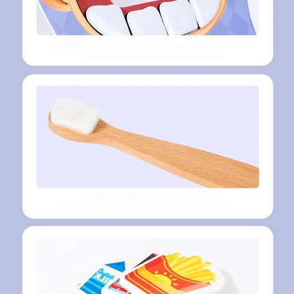 Montessori Brush Teeth Simulation Toy – Parent-Child Educational Puzzle Game for Kids Fine Motor Skills