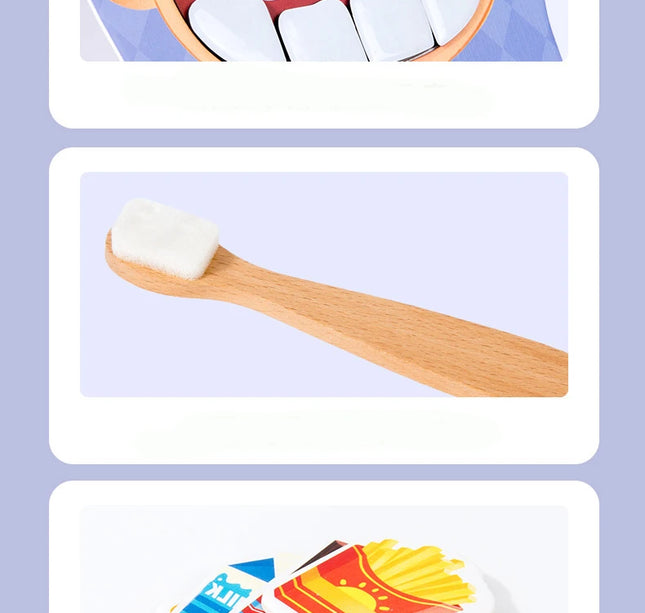 Montessori Brush Teeth Simulation Toy – Parent-Child Educational Puzzle Game for Kids Fine Motor Skills