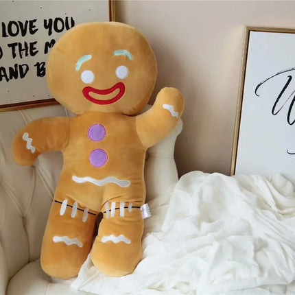 Gingerbread Man Plush Toy – Soft Stuffed Cookie Doll for Room Decoration & Birthday Gifts