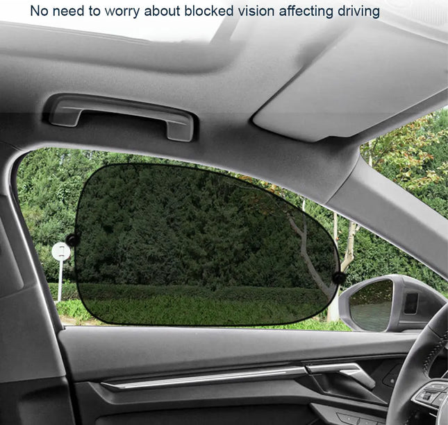 2pcs Car Window Sunshade – SEAMETAL UV Shield Curtains for Front & Rear Windows