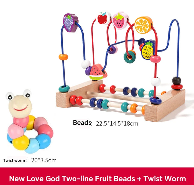 Early Education Building Blocks & Beads – Intelligence Development Toy for Toddlers Ages 1–3 Boys & Girls