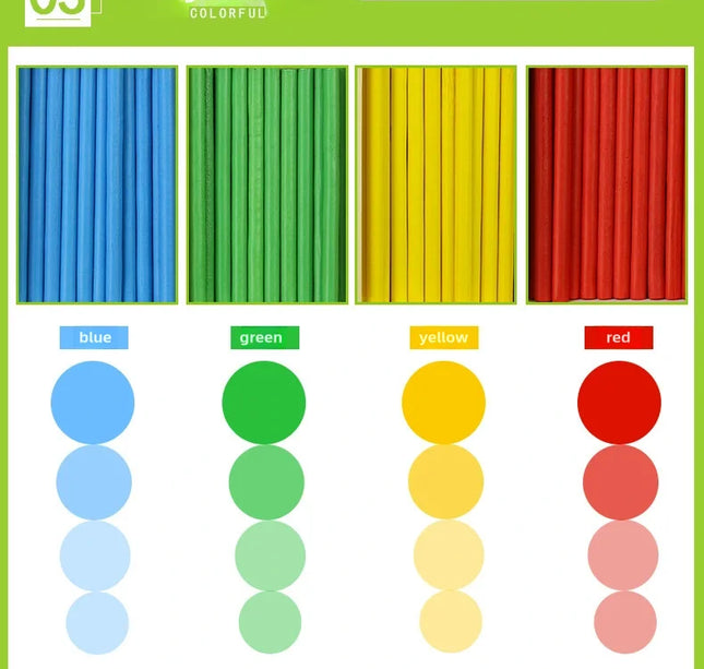 Children's math teaching aids, counting sticks, arithmetic learning box, wooden educational toys, Montessori education