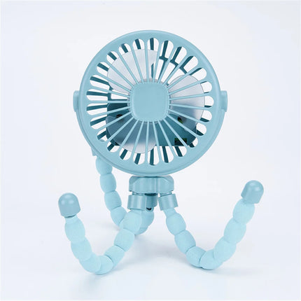 Portable 5-in-1 Octopus Fan – Silent Mini Folding Fan for Baby Stroller & Dorm