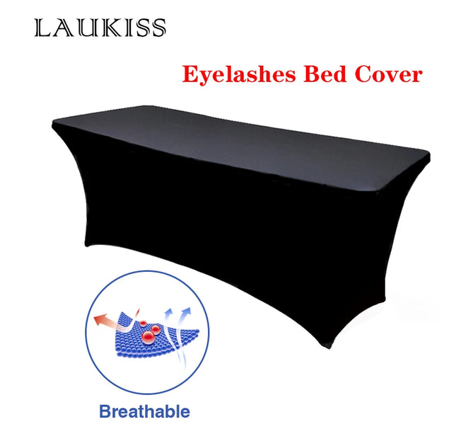 Black High Stretch Tablecloth Bed Cover Wedding Party Beauty Massage Elastic Hotel Birthday Table Cover Rectangular Table Cloth