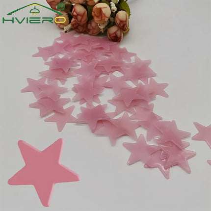 Luminous Star Wall Stickers – 50/100pcs 3cm Glow Decor for Kids & Parties