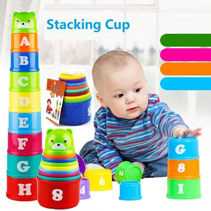 Stacking Cup Game – Educational Speed Puzzle with Numbers, Letters & Shapes for Kids