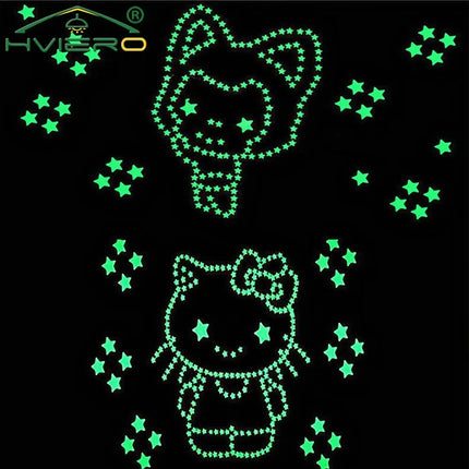 Luminous Star Wall Stickers – 50/100pcs 3cm Glow Decor for Kids & Parties