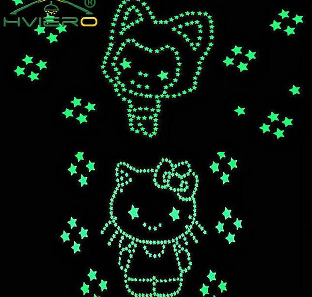 Luminous Star Wall Stickers – 50/100pcs 3cm Glow Decor for Kids & Parties