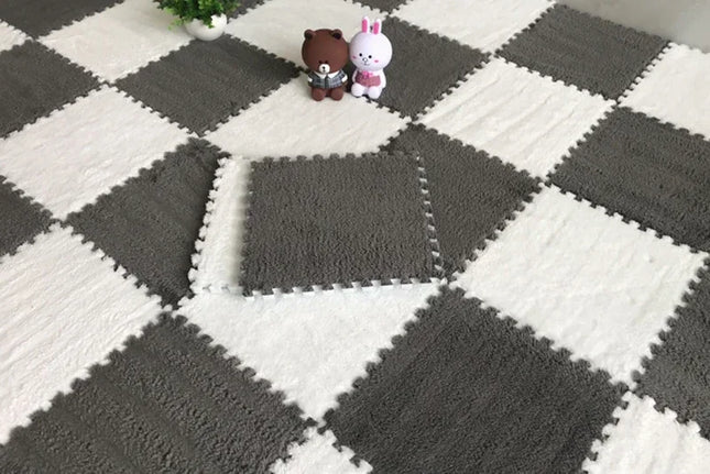 10/20pcs Baby Play Mat Set – Soft Plush EVA Foam Puzzle Carpet for Kids Room & Floor Warmth
