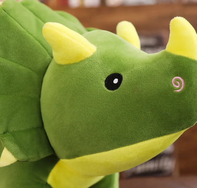 Big Dinosaur Plush Toy – Soft Triceratops & Stegosaurus Stuffed Dolls for Kids Birthday Gifts