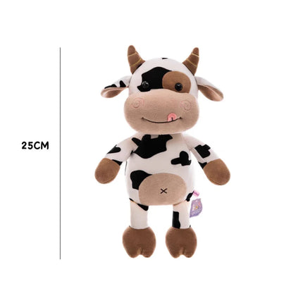 Small Cow Plush Toy – 25–35cm Soft Stuffed Cartoon Animal Doll for Kids Birthday & Holiday Gift