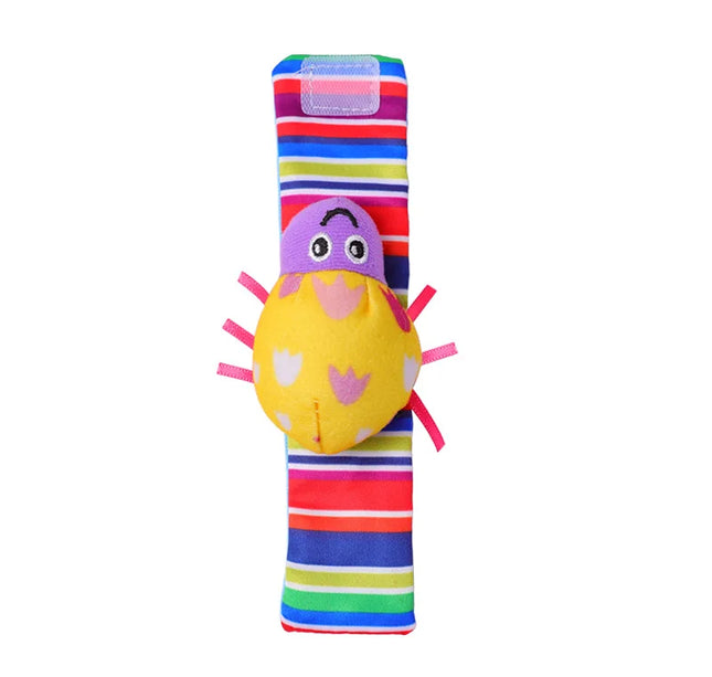 Baby Rattles Toys – 4pcs Foot Socks & Wrist Straps Set for 0–12 Months