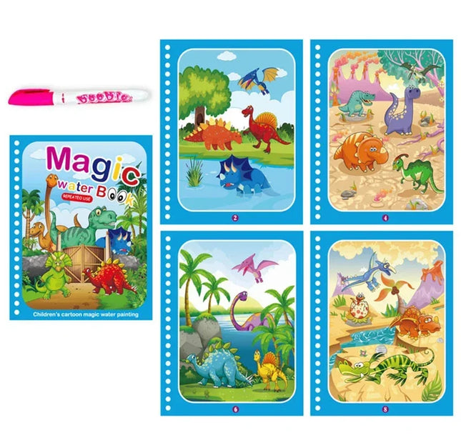 Children Early Education Toys Magical Book with Pen Water Drawing  Toys Gift Reusable Coloring Book Magic Drawing Book