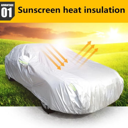 Universal Outdoor Car Cover – Full Exterior Sunshade & Snow Protection for Hatchback, Sedan & SUV