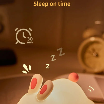 LED Night light Silicone Rabbit Touch Sensor lamp Cute Animal Light Bedroom Decor Gift for Kid Baby Child Table Lamp Home Decor