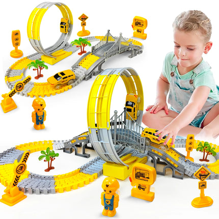 Electric Track Car Toy Set – Engineering Train Toys for Kids Educational Fun & Birthday Gifts