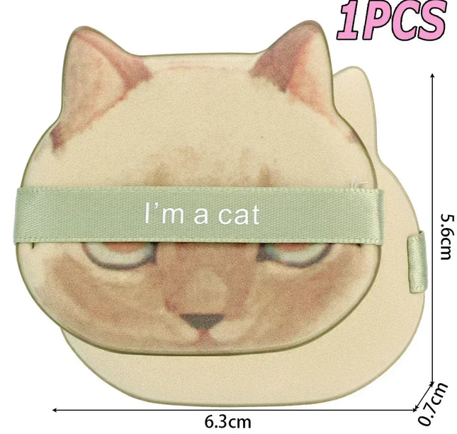 10PCS Cute Cat Makeup Puff Foundation Cosmetic Puff Smooth Powder Concealer Beauty Dry and Wet Dual-use Powder Puff Makeup Tool