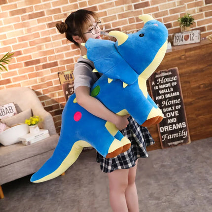 Big Dinosaur Plush Toy – Soft Triceratops & Stegosaurus Stuffed Dolls for Kids Birthday Gifts