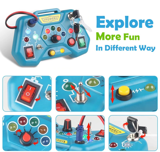 Montessori Busy Board Toys for Toddlers Gifts for 3 Year Old Baby Boys Girls Educational Learning Toys Toddler Travel Toys