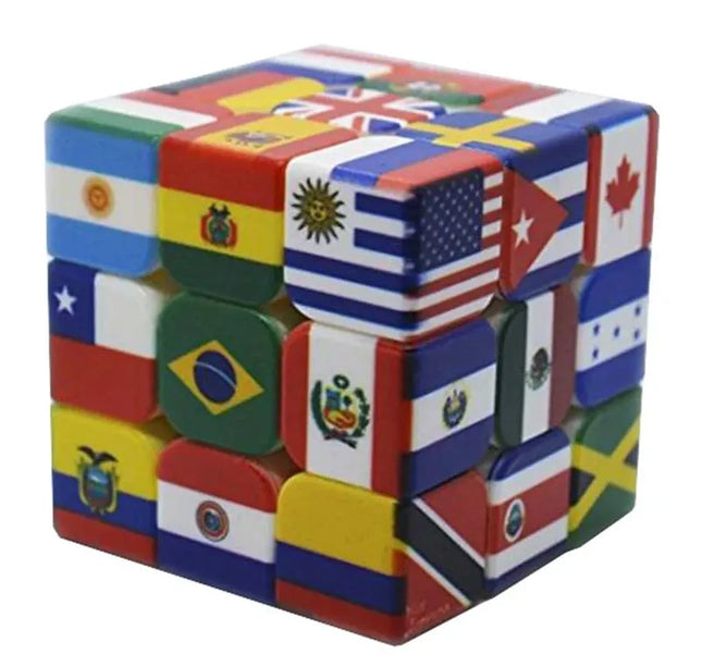 3x3x3 Magic Cube Multi-country Flag Elements Magic Cube Children's Gifts Educational Toys