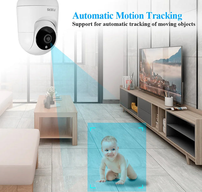 Fuers 5MP IP Camera – Tuya Smart WiFi Indoor Security Cam with Tracking