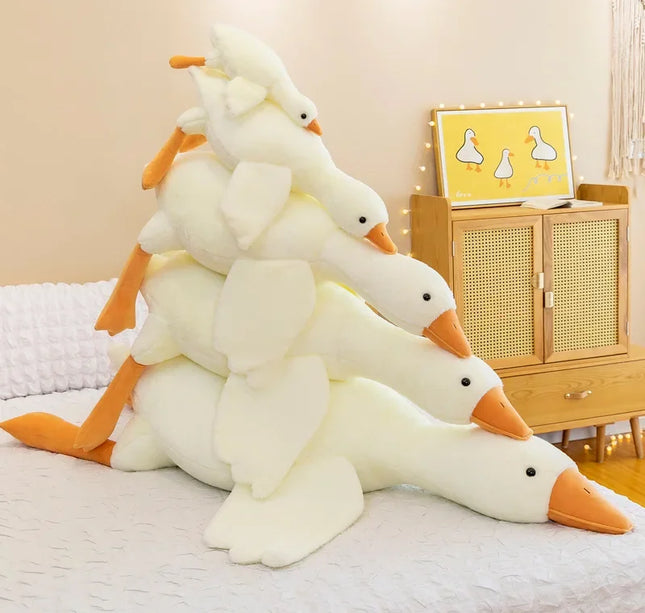 50/90/130CM Funny Goose Plush Toy, Soft Duck Pillow, Cute Stuffed Animal for Sleeping, Kids Gift, Girlfriend Birthday Present