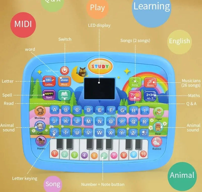 Educational Learning Machine Toys, Electronic Study Game for 3+ Year Old's Girls Boys Gift Birthday Presents Child Kids Computer