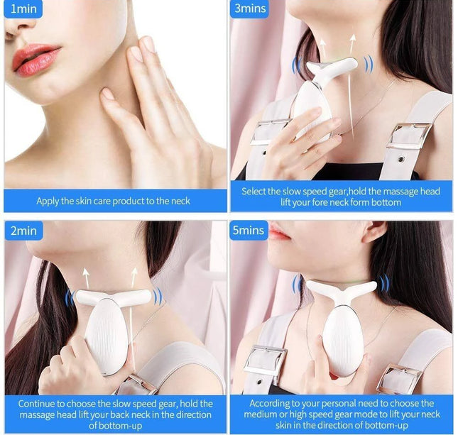 3 In 1 Face Massager Neck Facial Eye Massage Introducer Microcurrent Skin Rejuvenation Anti Aging Beauty Device BEAUTY TOOLS
