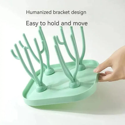 Baby Bottle Dry Rack – Removable Tray for Bottles, Pacifiers & Cups