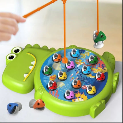 Magnetic Dinosaur Fishing Game – Montessori Toy with Rod for Toddlers & Kids