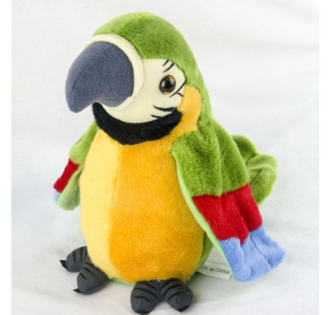Talking Macaw Parrot Plush Toy – Electronic Repeating Stuffed Animal Bird for Kids & Pet Fun